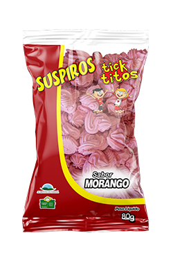 Suspiro Sabor Morango 80g.